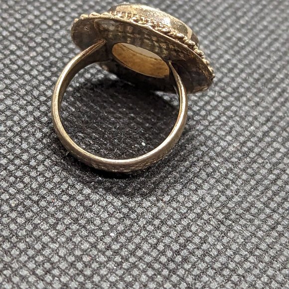 Sterling and Silver Druzy Ring 6 - Picture 3 of 4